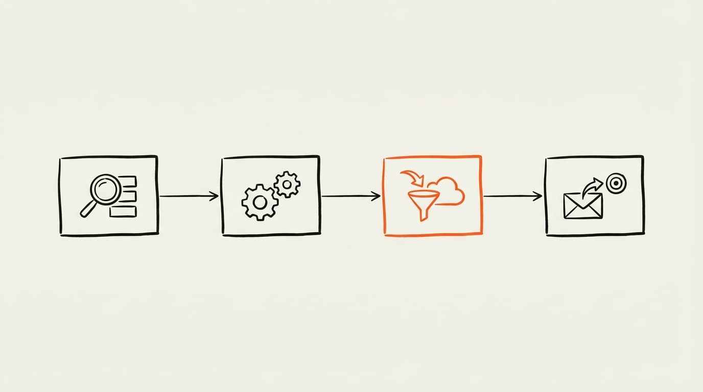 Editorial illustration: Apollo Email Finder: What Revenue Leaders Should Know Before Building Outbound On It